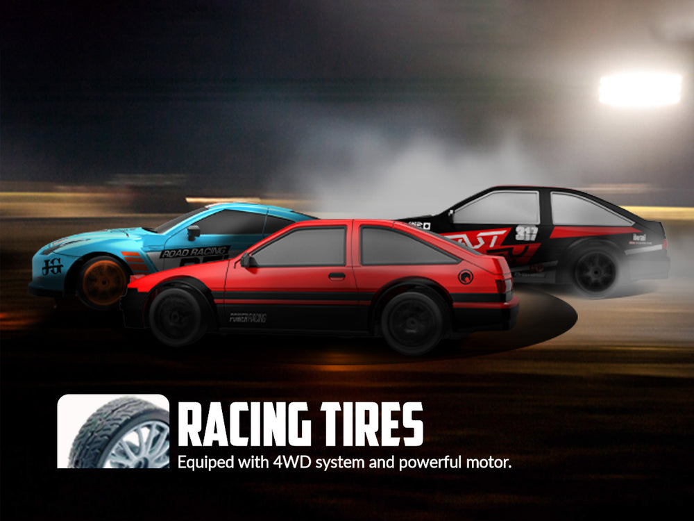 Racent Zoom Master: 1:24 4WD, 10 mph, LED, Drift pronto