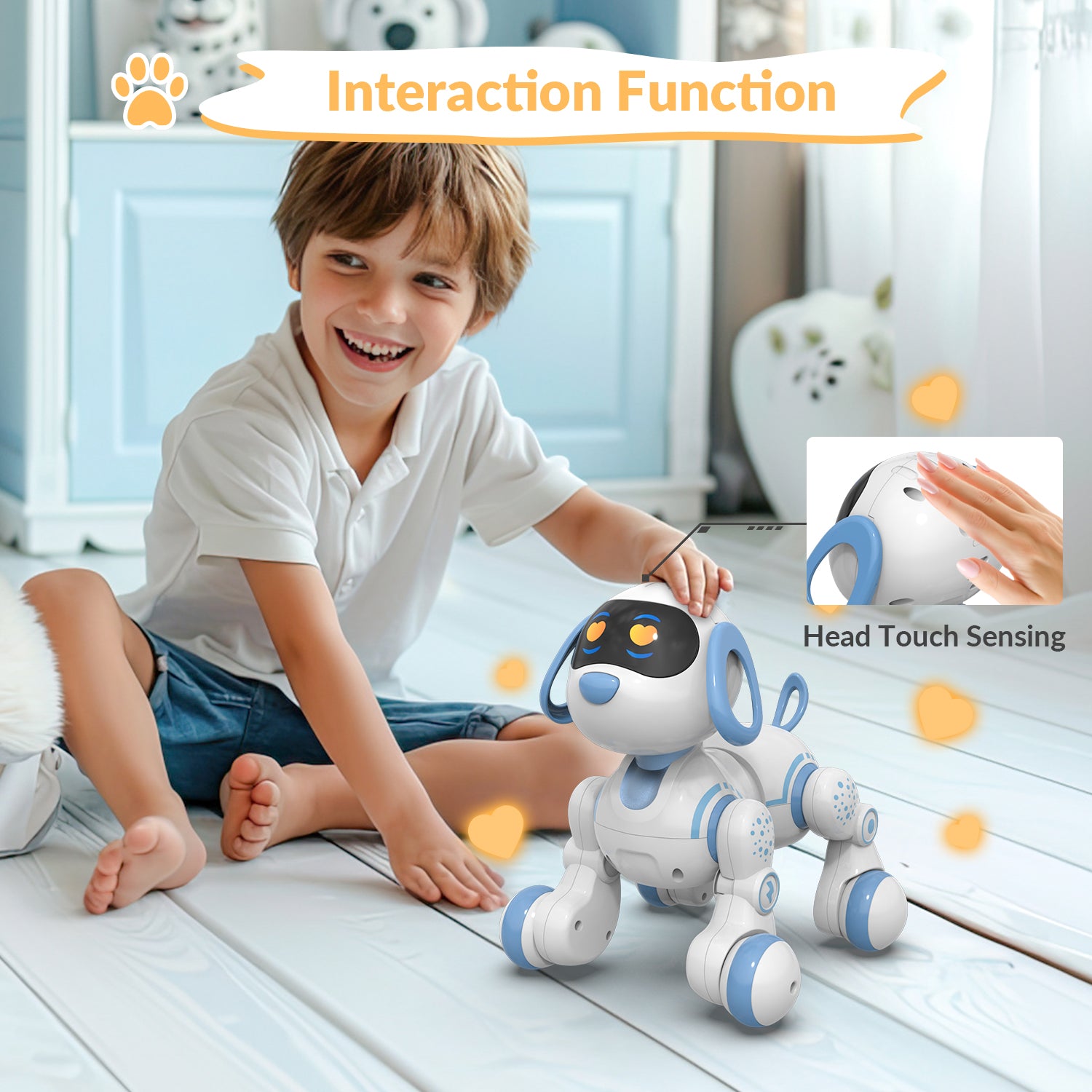 Interactive Robot Dog Toy(Blue)