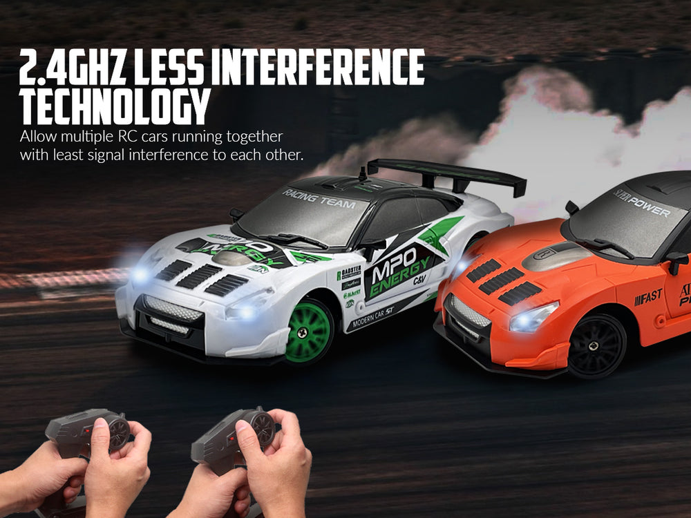 Racent Drift King: 1:24 4wd RC, 10 mph, luzes LED
