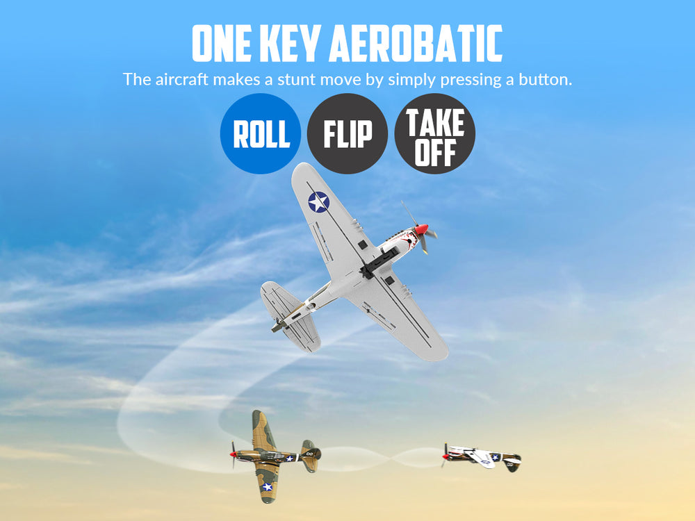 VOLANTEXRC P40 Warhawk RC Plan 4CH RTF avec stabilisation XPilot