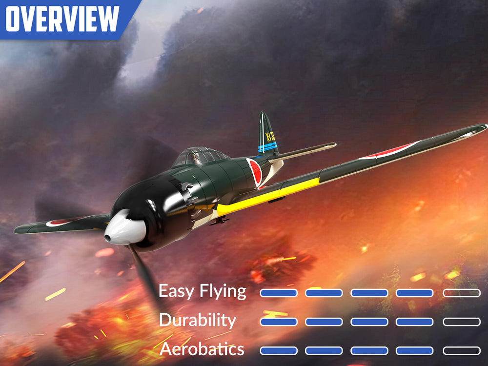 VOLANTEXRC Zero (RTF) 4 canaux 400 mm RC Warbird avec gyroscope XPilot