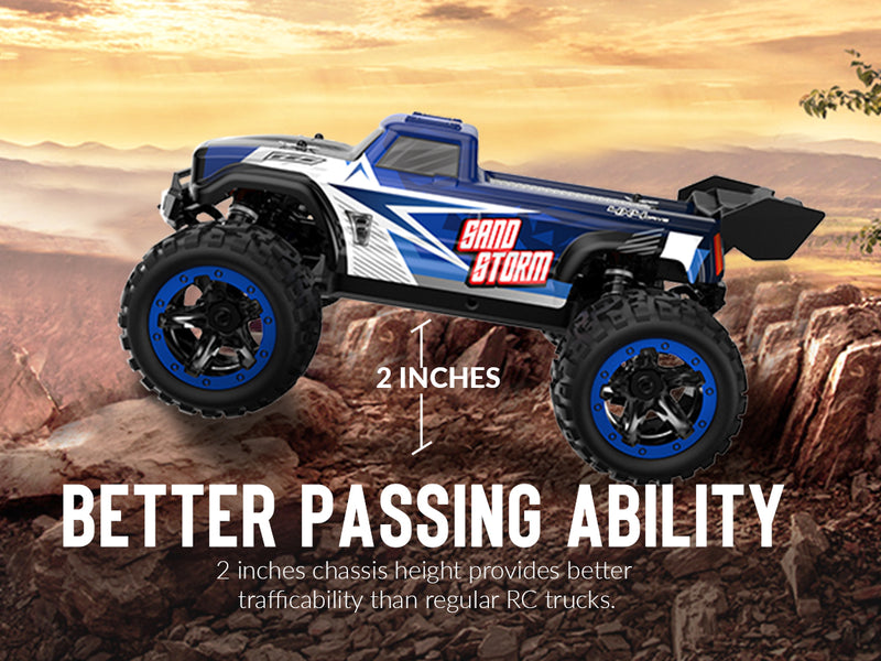 RACENT SandStorm 1/16 High Speed Remote Control RC Truck 30mph Fast Off Road Car