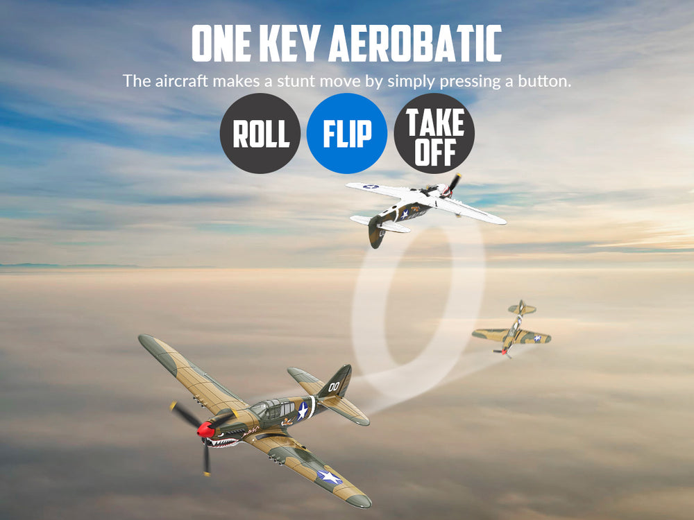 VOLANTEXRC P40 Warhawk RC Plan 4CH RTF avec stabilisation XPilot
