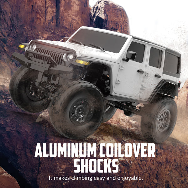 RACENT 1/24 Crawler RC Monster Truck Rock Climbing con luz LED (787-1 White)