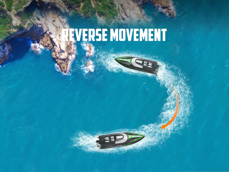 VOLANTEXRC Vector S Barco RC de alta velocidad con función de auto-enderezamiento y marcha atrás para piscina y lago (797-4 negro)