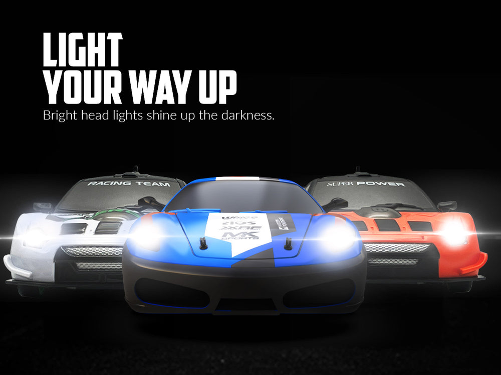 Racent Speedster: 1:24 RC Car, 10 mph, LED, rodas de deriva