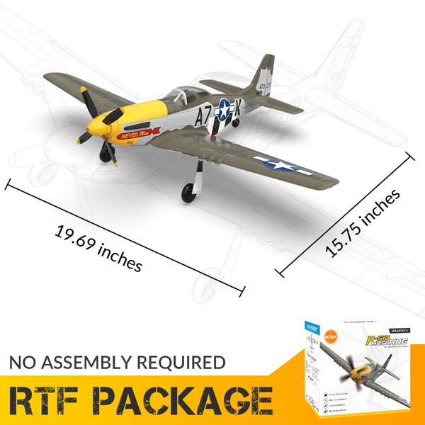 VOLANTEXRC 500mm P-51D Mustang (76802) PNP senza radio, batteria e caricabatterie