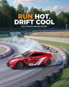 Racent 1:20 RC Drift Car 4Wd, 2 baterías, doble motor rojo