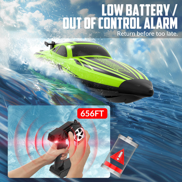 VOLANTEXRC Green SR40 Brushless 30+MPH RC Boat (79705)