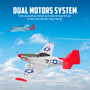 VOLANTEXRC Mustang P51D 2ch Beginner RC Airplane for kids Gyro Stabilizer Easy Fly