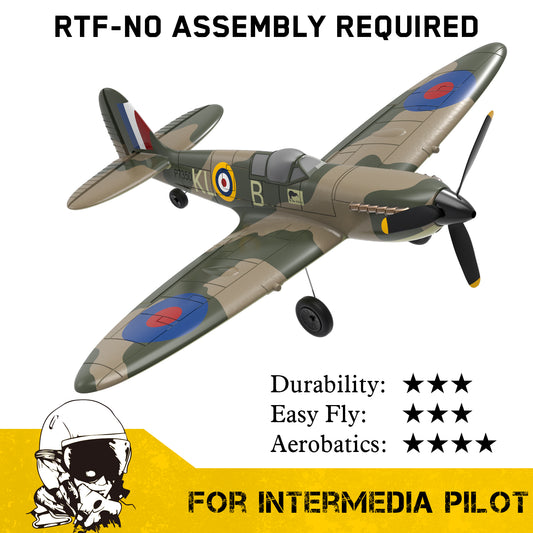 VOLANTEXRC SPITFIRE (RTF) 4CH 400mm para iniciantes (15,7 '') 76112