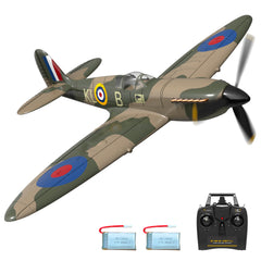 VOLANTEXRC Spitfire 4-CH Avion télécommandé prêt à voler pour débutants avec système de stabilisation Xpilot (761-12) RTF