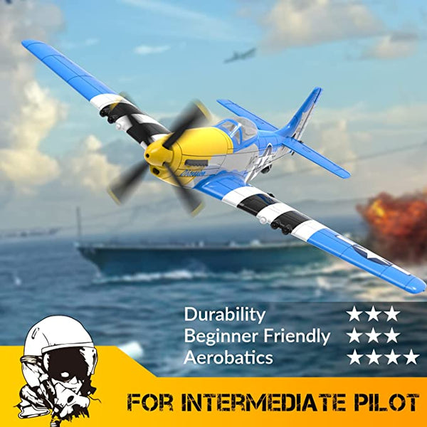 VolantexRC P51D Mustang WWII Airplane PNP with Xpilot System - EXHOBBY