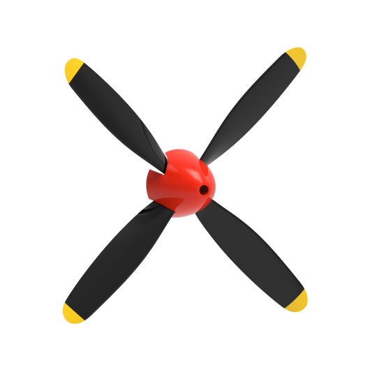 Propeller Full Set for RC Airplane P51 Mustang V2 (Red)-EXHOBBY LIMITED.