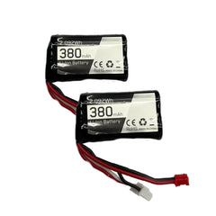 2pcs 7.4V-380mAh-LiIon Battery for RC Crawler