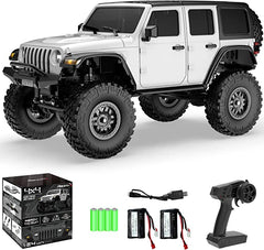 RACENT 1/24 Crawler RC Monster Truck Rock Climbing con luz LED (787-1 White)