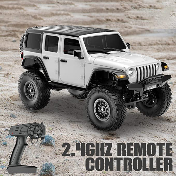 RACENT 1/24 Crawler RC Monster Truck Klettern mit LED-Licht (787-1 Weiß)