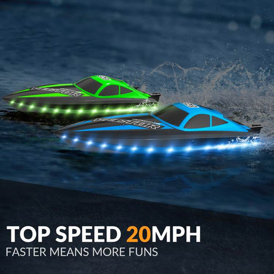 VOLANTEXRC Vector Lumen RC Toy Boat 20mph Fast for Kids Pools Lakes LED Lights Fun Toys-EXHOBBY LIMITED.