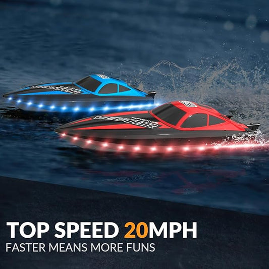 VOLANTEXRC Vector Lumen RC Electric Boats for Pools 20mph LED Lights Fun Toy Boat-EXHOBBY LIMITED.