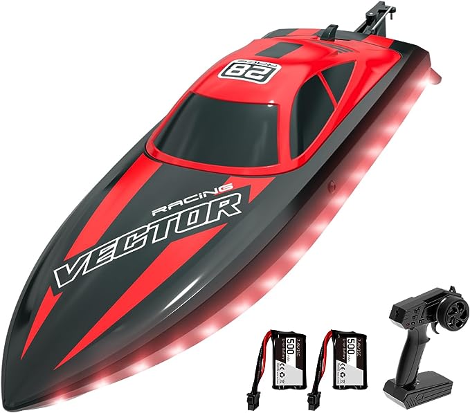 VOLANTEXRC Vector Lumen RC Electric Boats for Pools 20mph LED Lights Fun Toy Boat-EXHOBBY LIMITED.