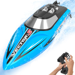 VOLANTEXRC Vector S Barco RC de alta velocidad con función de auto-enderezamiento y marcha atrás para piscina y lago (797-4 azul)