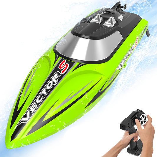 VOLANTEXRC Vector S Hochgeschwindigkeits-RC-Boot mit Selbstaufrichtung & Rückfahrfunktion für Pool & See (797-4 Green)