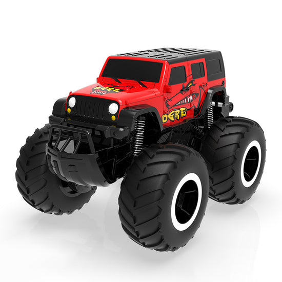 Amphibious Remote Control Car All Terrain Off-Road Waterproof RC Monster Truck for Kids(Red).