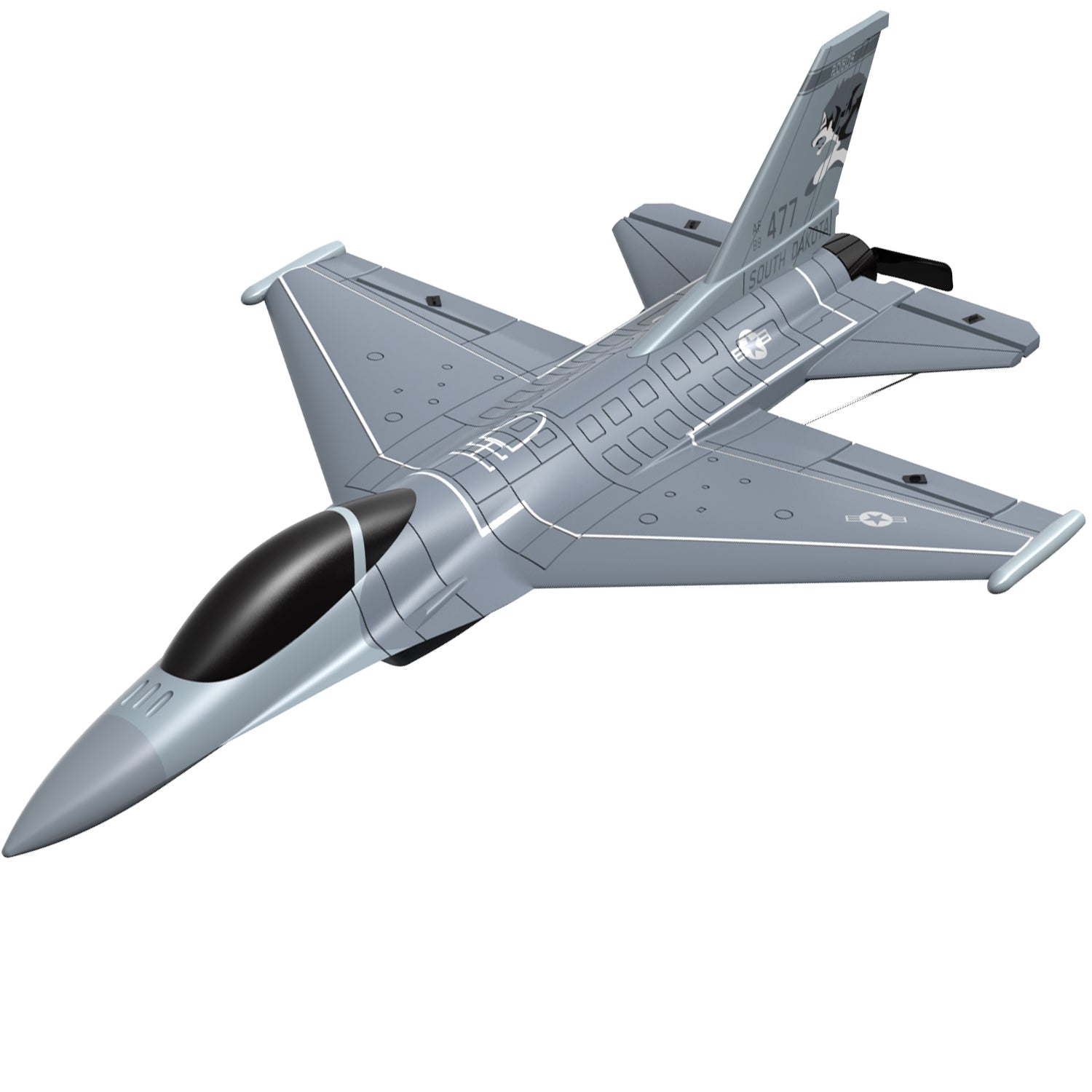 VOLANTEXRC 4-CH Jet F-16 Fighting Falcon RTF mit Xpilot-Stabilisator, perfekt für Anfänger (761-10) RTF