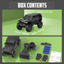 RACENT 1/24 Crawler RC Monster Truck Rock Climbing con luz LED (787-1 Black)