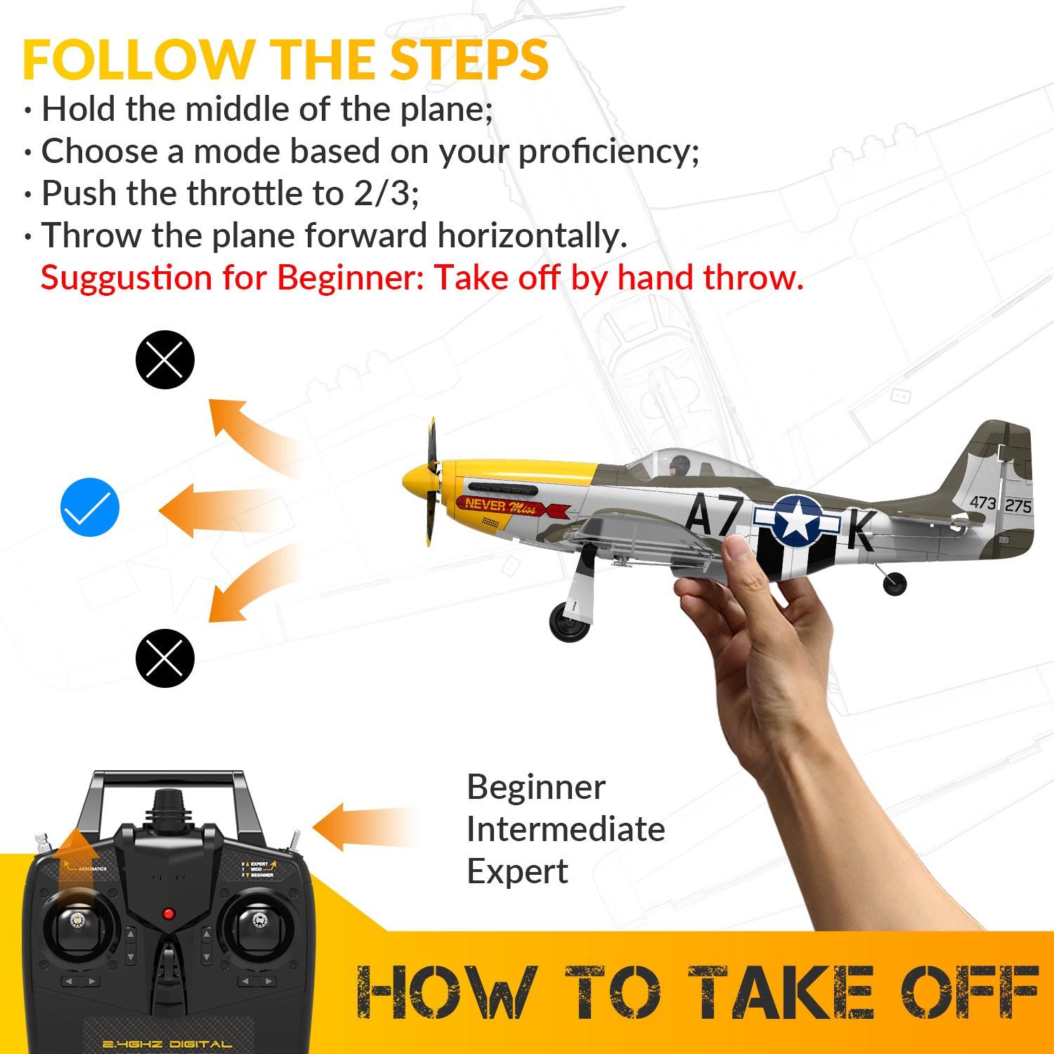 Kit Avion Radiocommandé P-51 Mustang 68 Pouces - Moteur DLE 20CC, Échelle Loisir, Neuf