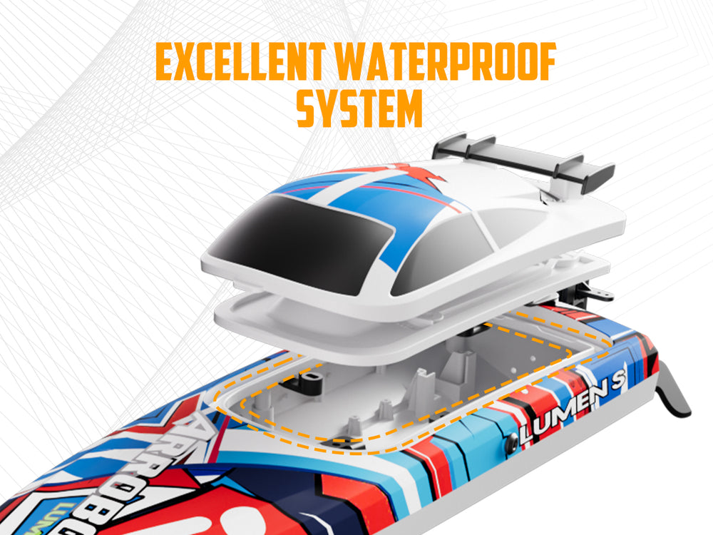 Bateau radiocommandé rapide VOLANTEXRC Arrobolt Lumen S Brushless 35+ MPH (79706)