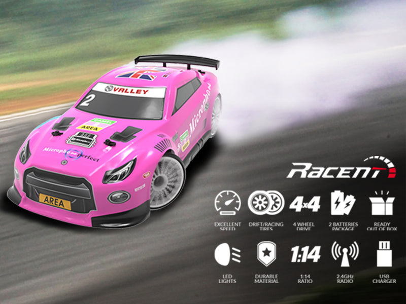 RACENT 1:14 4WD High Speed Car Drifting with Racing Tires