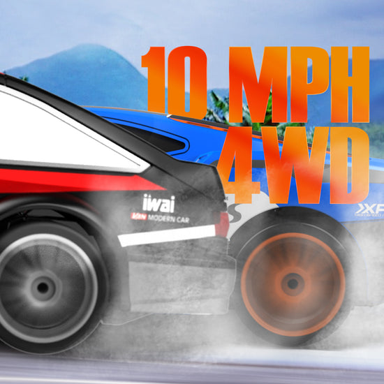 RACENT Drift Master: 1:24 Scale 4WD RC Car, 10MPH with LED Lights, Racing & Drifting Wheels-EXHOBBY LIMITED.