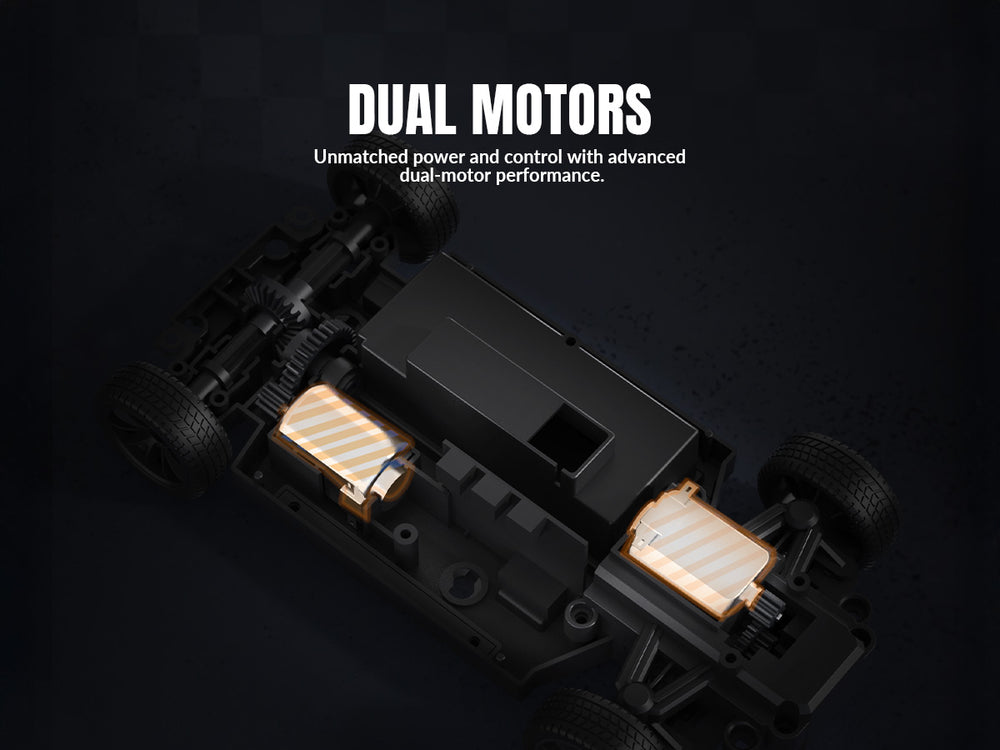 RACENT 1:20 RC Drift Car 4WD com Nitro Mist & Baterias Duplas