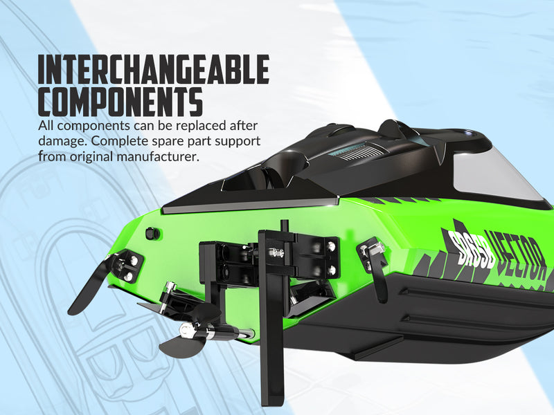 VectorSR65B High-Speed Brushless RC Boat 37MPH Self-righting Reverse RTR