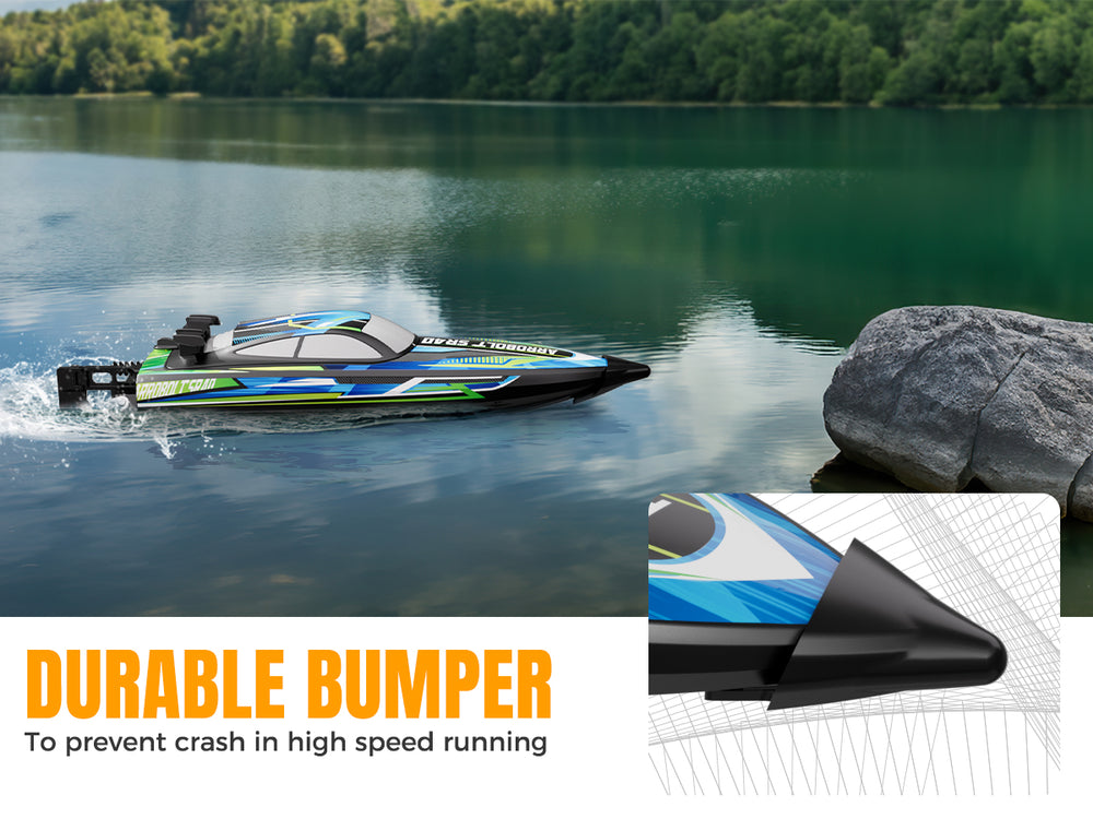 VOLANTEXRC Green SR40 Bateau RC sans balais 30+MPH (79705)
