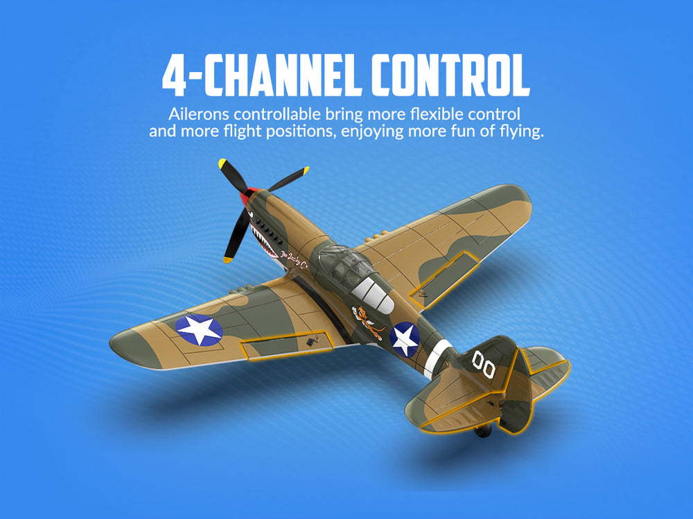 VOLANTEXRC P40 Warhawk RC Plan 4CH RTF avec stabilisation XPilot