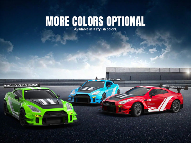 Racent 1:20 RC Drift Car 4Wd, LED Light, 2 baterías azules