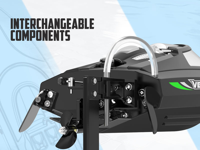 VOLANTEXRC Vector S Barco RC de alta velocidad con función de auto-enderezamiento y marcha atrás para piscina y lago (797-4 negro)