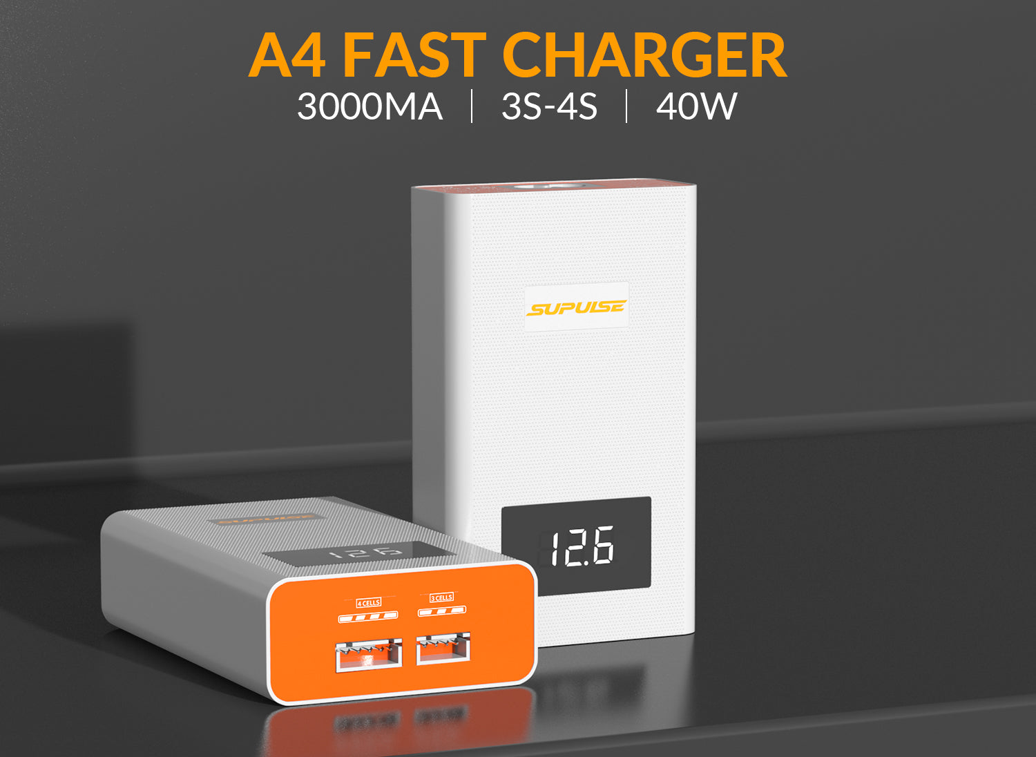 SUPULSE A4 Lipo Balance Charger - 40W, 3S-4S, AC 11.1V/14.8V Quick Charge-EXHOBBY LIMITED.