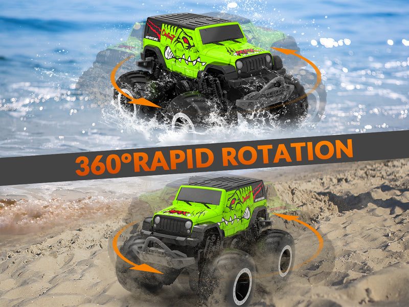 STEMTRON Amphibious (RTR) 1:20 Monster Truck Green For 3-8 Year Kids 917GB2