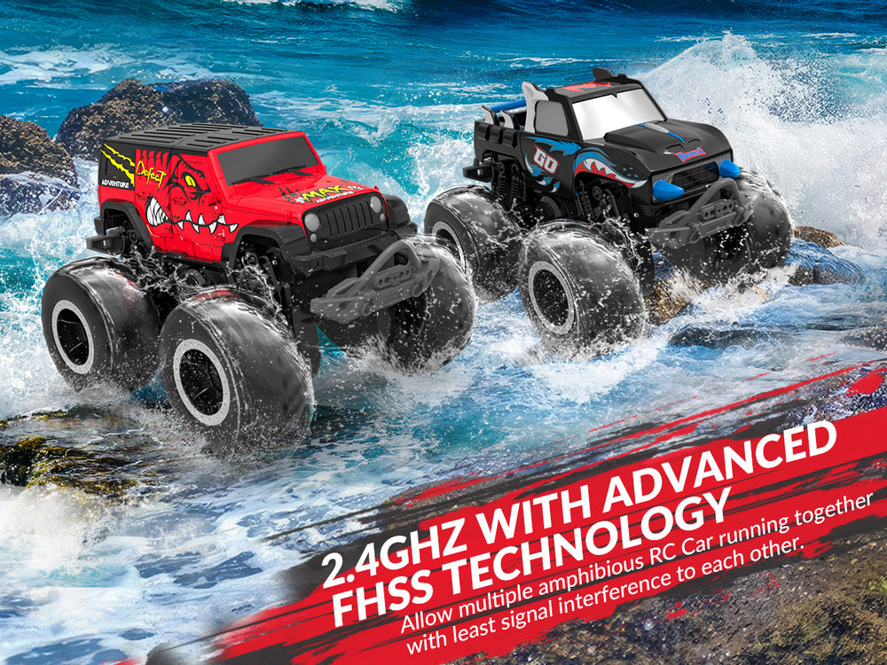 STEMTRON Amphibious (RTR) 1:20 Monster Truck Red For 3-8 Year Kids 917RB2