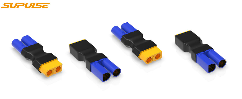 Adaptadores de conector 4PC XT60 para EC5 para baterias RC LIPO