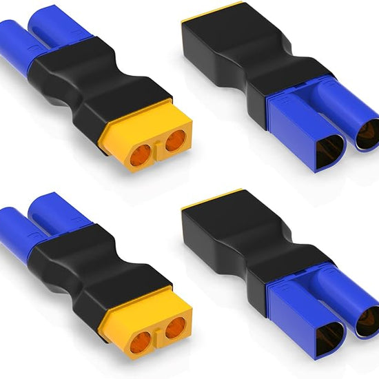 4pc XT60 to EC5 Connector Adapters for RC LiPo Batteries-EXHOBBY LIMITED.