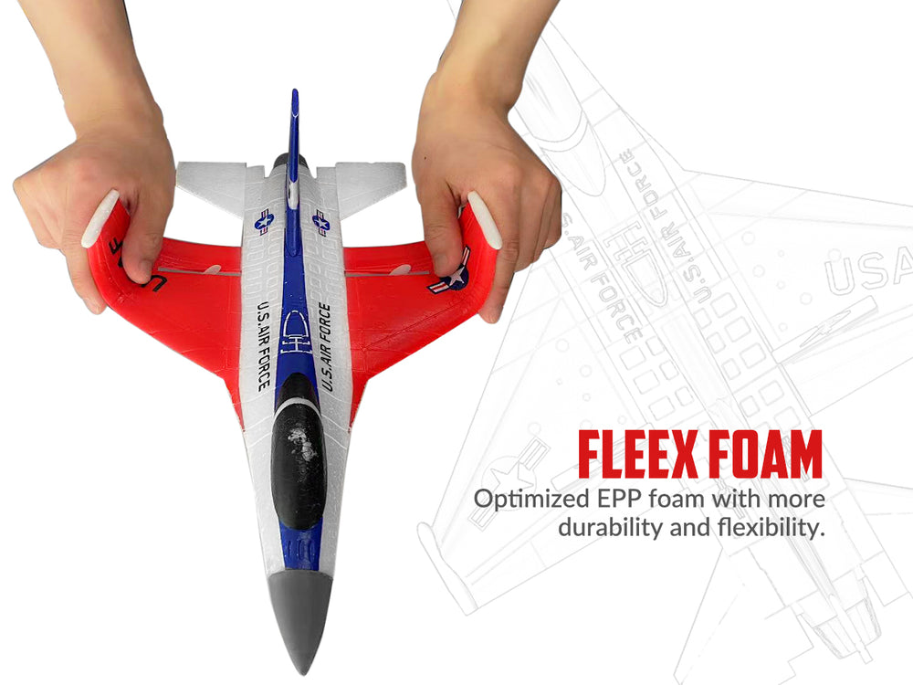 VOLANTEXRC F-16 Fighting Falcon RC Jet – 40 Minuten Flug, Xpilot & Carbon Fiber RTF