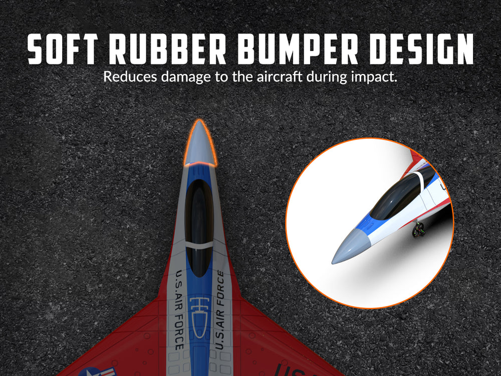 VOLANTEXRC F-16 Fighting Falcon RC Jet – 40 Minuten Flug, Xpilot & Carbon Fiber RTF