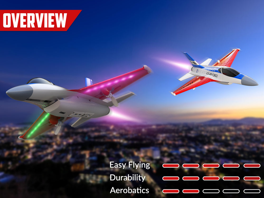 VOLANTEXRC F-16 Fighting Falcon RC Jet – 40 Minuten Flug, Xpilot & Carbon Fiber RTF