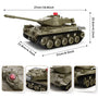 Q85 RC Tank Model, 2.4G Remote Control Programmable Crawler Tank, Sound Effects Military Tank 1/30 RC Car Toy for boys