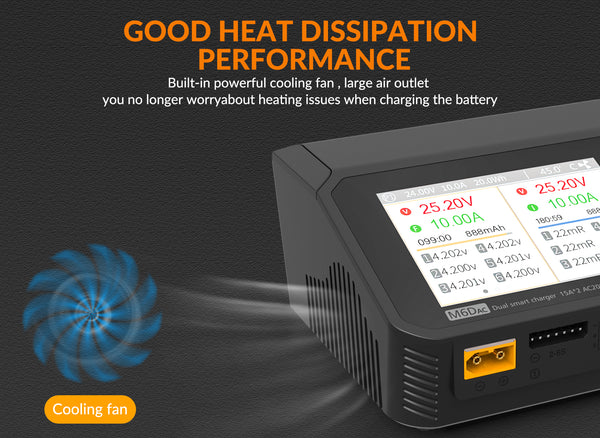 SUPULSE M6DAC-High-Speed Dual Lipo Charger for Diverse Batteries