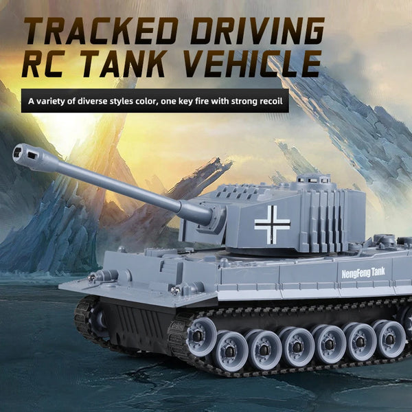 RC Tank rc Panzer Crawler Tiger War Tank Military Vehicles 1/30 Fight Light Sound Battle Games Remote Control Electric Toys Gift